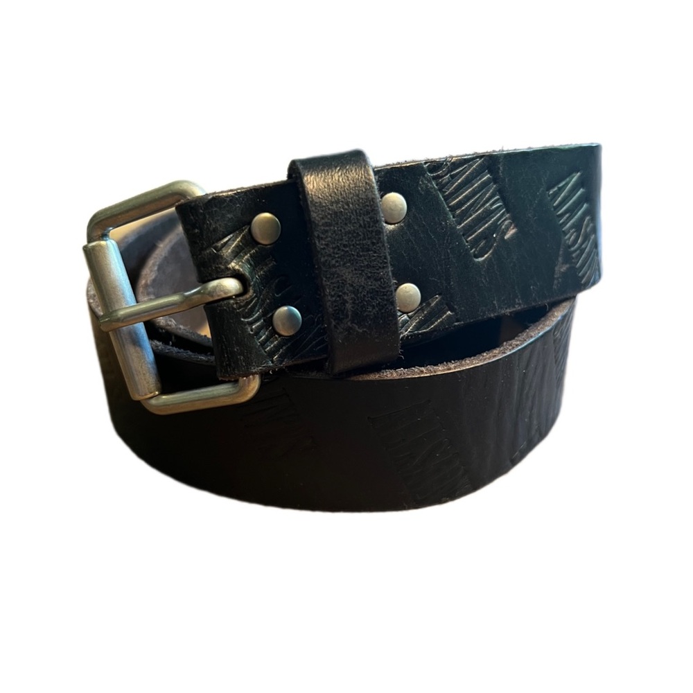 Allsaints , branded black leather belt